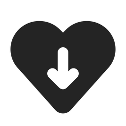 Arrow Down Heart  Icon