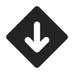 Arrow Down Rhombus  Icon