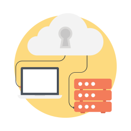 Servicio de almacenamiento en la nube  Icono