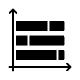 Gráfico de colunas empilhadas horizontais  Ícone