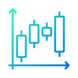 Gráfico de velas  Ícone
