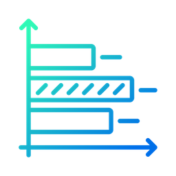 Gráfico de barras horizontais  Ícone