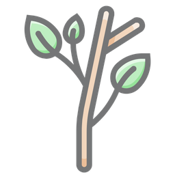 Branch With Leaves  Icon