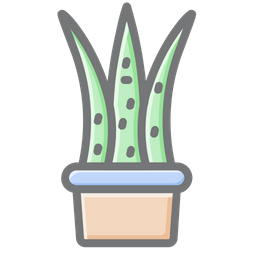 Planta de aloe vera em vaso  Ícone