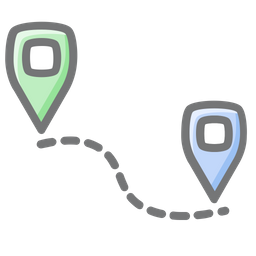 Gps Route  Icon