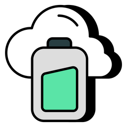 Cloud Battery  Icon