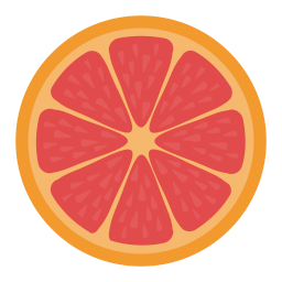 Halfte Zitrus Orange Symbol