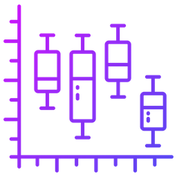 Gráfico de velas  Ícone