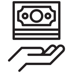 Pagamento em dinheiro  Ícone