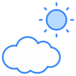 Clouds And Sun  Icon