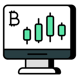 Gráfico bitcoin  Ícone