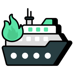 Burning Boat  Icon