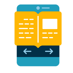 E-book on mobile phone  Icon