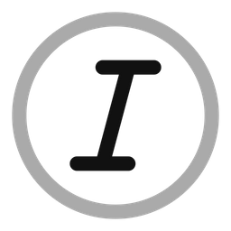 Text Italic Circle Icône