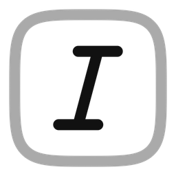Text Italic Square Icône