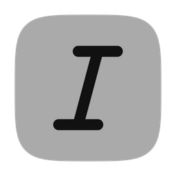 Text Italic Square Icône