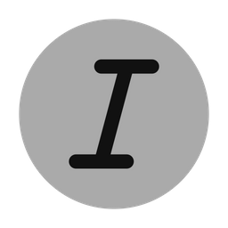 Text Italic Circle Icône