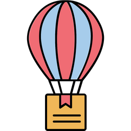 Air balloon delivery box  Icon