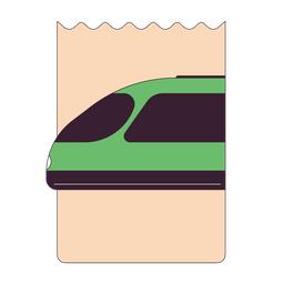 Booking ticket on train  Icon