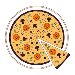 Fast food pizza  Icon