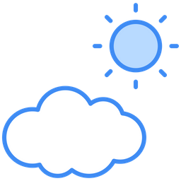 Cloud and sun  Icon