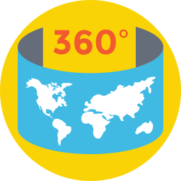 360-Degree Map  Icon