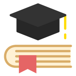 Book and Graduation cap  Icon