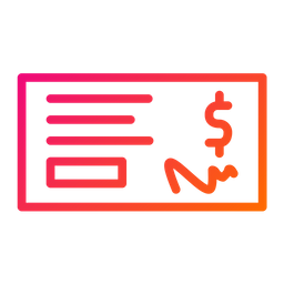 Bank Cheque  Icon