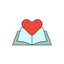 Book with heart  Icon