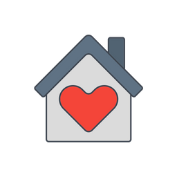 Home with heart  Icon