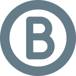 Circle Letter B  Icon