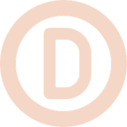 Circle Letter D  Icon