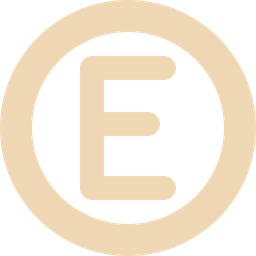 Circle Letter E  Icon