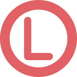 Circle Letter L  Icon