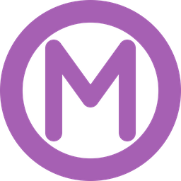 Circle Letter M  Icon