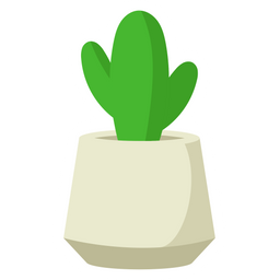 Cute Cactus with Minimalist Pot  Icon