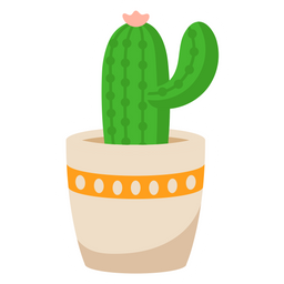 Cute Cactus with Aesthetic Pot  Icon