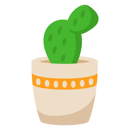 Cute Cactus with Aesthetic Pot  Icon