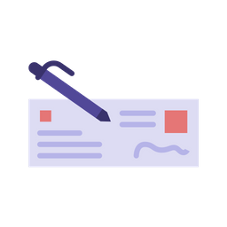 Bank Check  Icon