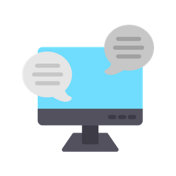 Computer Chat  Icon