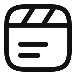 Clapperboard Text  Icon