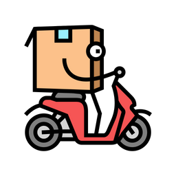 Riding Scooter Cardboard  Icon