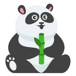 Lindo panda sentado  Icono