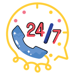 24/7 service  Icon