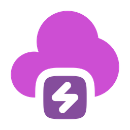 Cloud bolt minimalistic  Icon