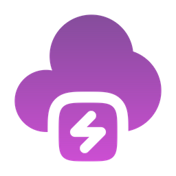 Cloud bolt minimalistic  Icon