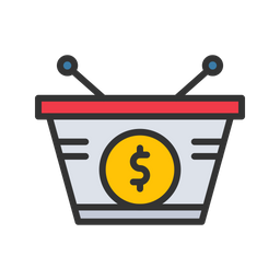 Dollar Basket  Icon