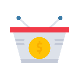 Dollar Basket  Icon