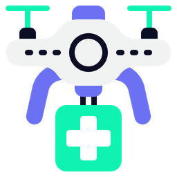 Medical Drone Delivery  Icon