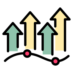 Gráfico de crescimento  Ícone